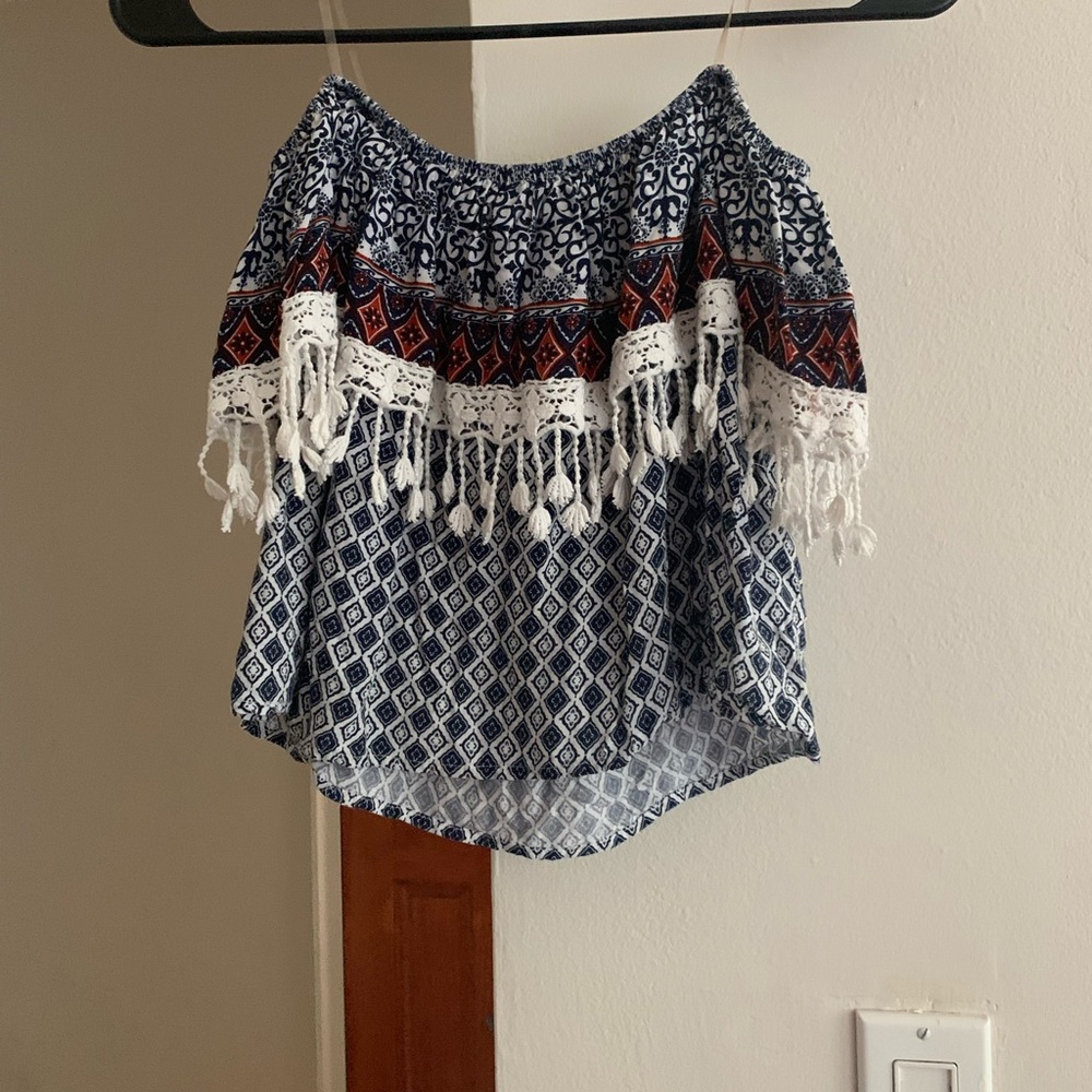 Strapless crop top